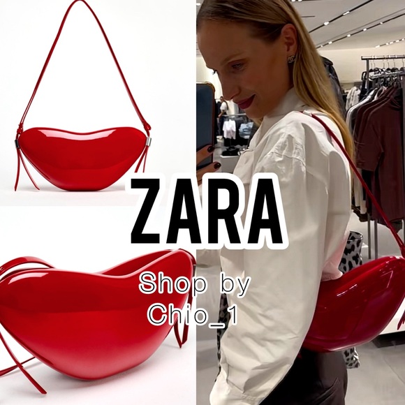 ZARA RED RIGID SHOULDER BAG Bloggers favorite
